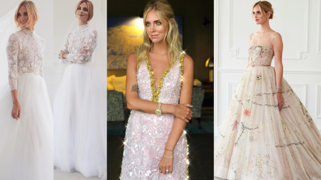 Gaun Pernikahan Chiara Ferragni  (Foto: dok.Instagram @thecatwalkitalia & @chiarraferragni)