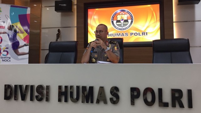 Kadiv Humas Polri Irjen Setyo Wasisto merilis penangkapan pelaku penembakan anggota PJR di Cipali. (Foto: Reki Febrian/kumparan)