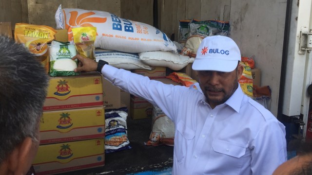 Direktur Utama Perum Bulog, Budi Waseso di acara Kegiatan Ketersediaan Pasokan dan Stabilisasi Harga Beras Medium Tahun 2018, Jakarta, Selasa (04/09/2018). (Foto: Abdul Latif/kumparan)