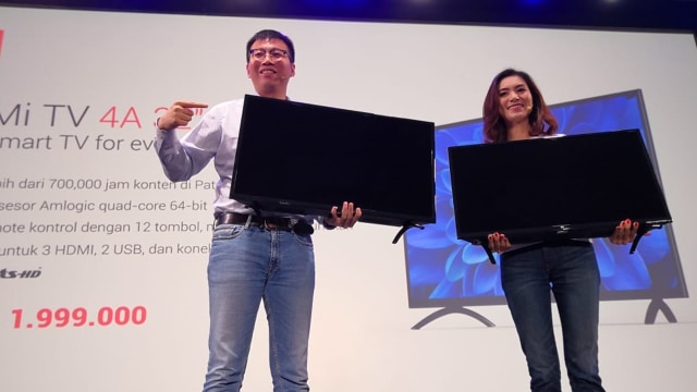 Peluncuran Xiaomi Mi TV 4A 32 inci di Indonesia. (Foto: Bianda Ludwianto/kumparan)