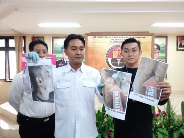 3 Tersangka kasus pembunuhan di Munggu, Mengwi, Badung diamankan Polres Badung, Rabu (5/9). (Foto: Cisilia Agustina Siahaan/kumparan)