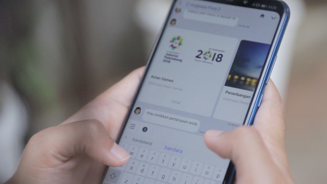 Chatbot Tasya di aplikasi pesan Line. (Foto: Retno Wulandhari/kumparan)