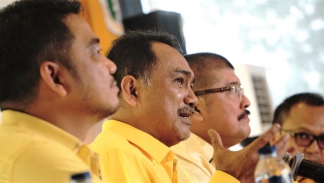 Plt Ketua Partai Golkar DKI Jakarta Rizal Mallarangeng (Tengah). Foto: Helmi Afandi/kumparan