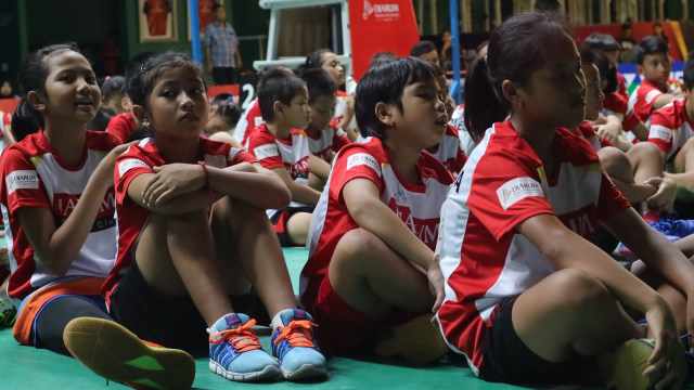 Audisi beasiswa bulu tangkis PB Djarum di Kota Kudus, Jawa Tengah, Kamis (06/09/2018). (Foto: Aditia Rizki Nugraha/kumparan)
