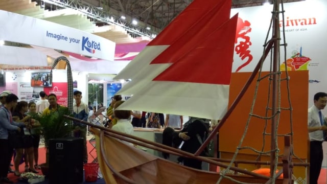Booth Indonesia di bursa pariwisata internasional Vietnam. (Foto: Michael Agustinus/kumparan)