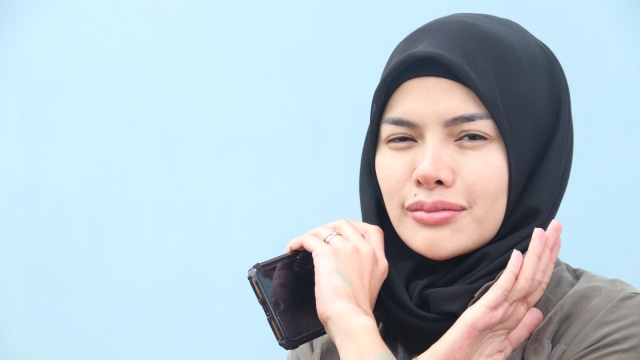 Nikita Mirzani di kawasan Kapten Tendean, Jakarta Selatan, Jumat (07/09/2018). (Foto: Munady Widjaja)
