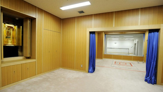 Kementerian Kehakiman Jepang menunjukan ruangan hukuman mati gantung. (Foto: AFP PHOTO / JIJI PRESS)