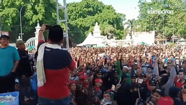 Mustofa Nahrawardaya di Deklarasi #2019GantiPresiden, Solo, Sabtu (08/09/2018). (Foto: kumparan)