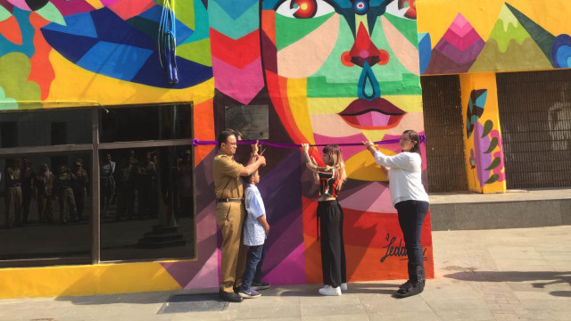 Anis Baswedan saat peresmian mural di TIM, Jakarta, Senin (10/9/2018). (Foto: Moh Fajri/kumparan)