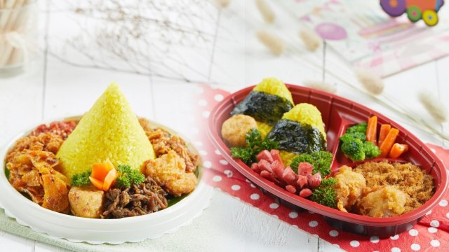 Ilustrasi Tumpeng Mini (Foto: Instagram/@tumpengmini dan @tumpengkids)