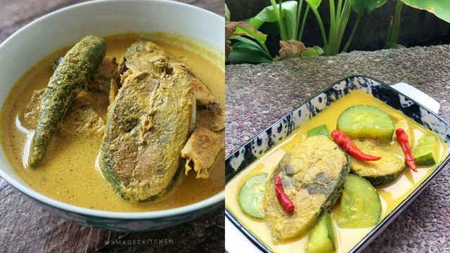 Ilustrasi resep masakan gulai ikan tongkol. (Foto: Instagram/@mamadee_kitchen dan @masakwithpatience )