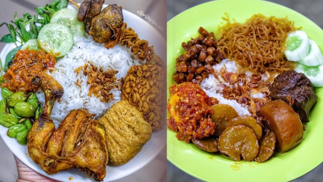 Ilustrasi nasi uduk. (Foto: Instagram/@infomakanwareg & @foodbuzzerid)