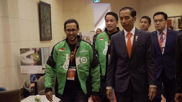Presiden RI, Joko Widodo hadiri launching Go-Viet di Hanoi, Vietnam, Rabu (12/9/2018). (Foto: Dok. kumparan)