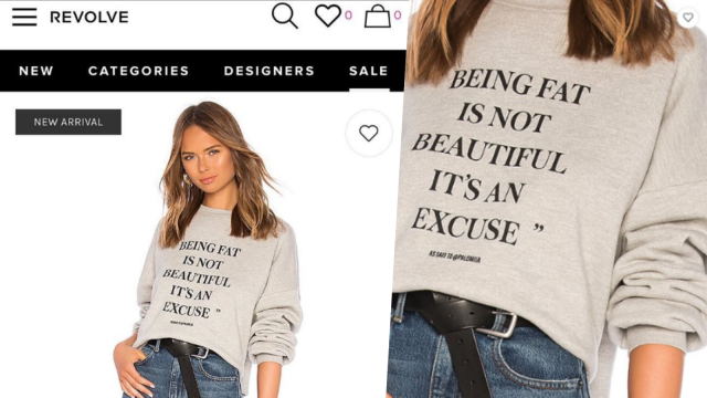 Sweatshirt yang dijual di Revolve (Foto: dok.Twitter @FelicityHayward & @eiffeltyler)
