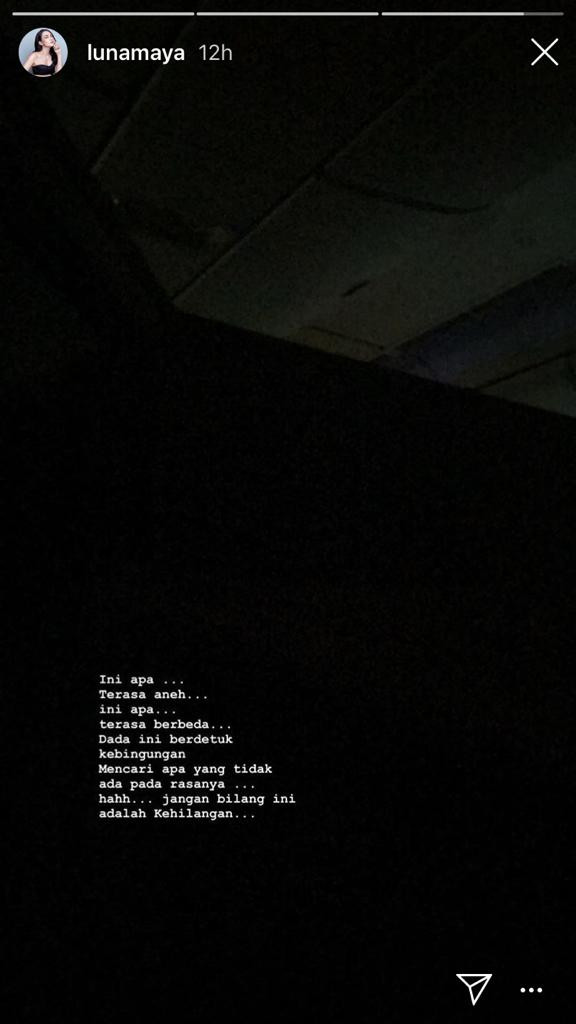 Unggahan Luna Maya di Instagram Story. (Foto: Instagram story/@lunamaya)