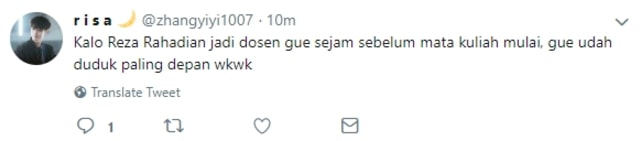 7 Tanggapan Lucu Netizen saat Reza Rahadian Jadi Dosen UI (3)