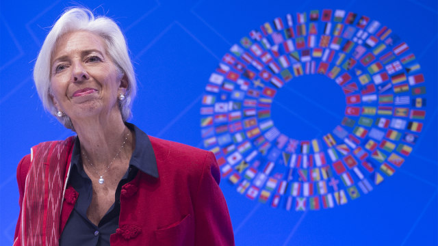 Direktur Pelaksana Dana Moneter Internasional (IMF) Christine Lagarde. Foto: REYNOLDS / AFP