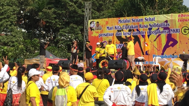 Suasana pengukuhan Relawan GoJo di Jakarta Barat, Minggu (16/9/2018). (Foto: Moh Fajri/kumparan)