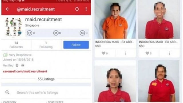 TKW Indonesia dijual di Carousell Singapura, Sabtu (15/9/2018) (Foto: Carousell Singapura)