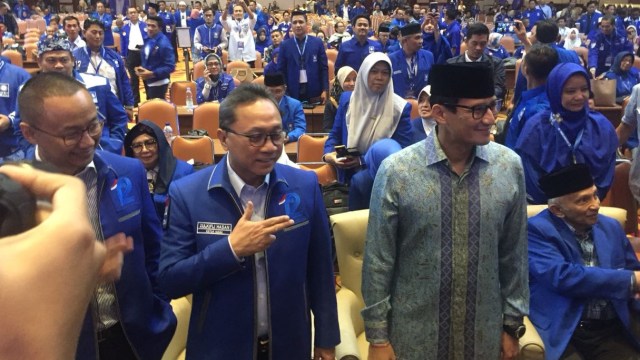 Sandi dan Zulhas di Workshop Pembekalan Caleg di Grand Paragon. (Foto: Ferry/kumparan)