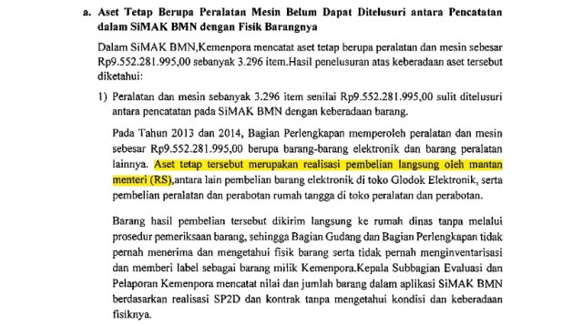 Audit BPK soal sengketa aset Kemenpora dan Roy Suryo (Foto: Istimewa)