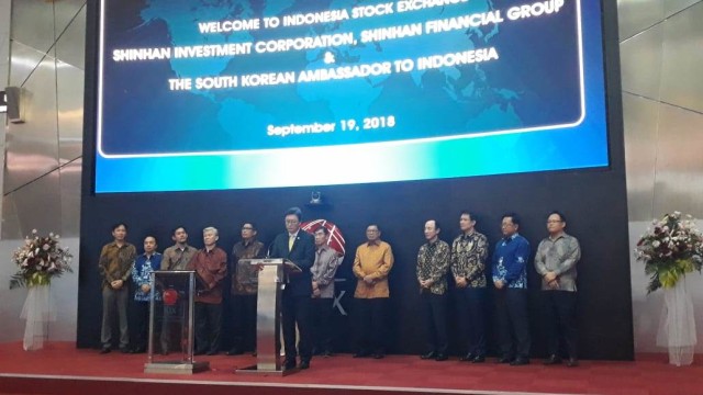 Pembukaan Perdagangan BEI oleh Shinhan Asset Management Indonesia di Gedung BEI, Jakarta. (Foto: Ema/kumparan)