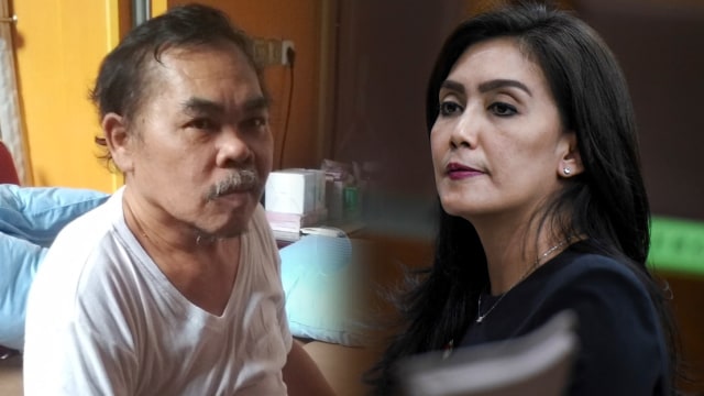 Mat Solar dan Rieke Diah Pitaloka, pemain serial televisi Bajaj Bajuri. (Foto: Giovanni/kumparan, ANTARA/Hafidz Mubarak A)