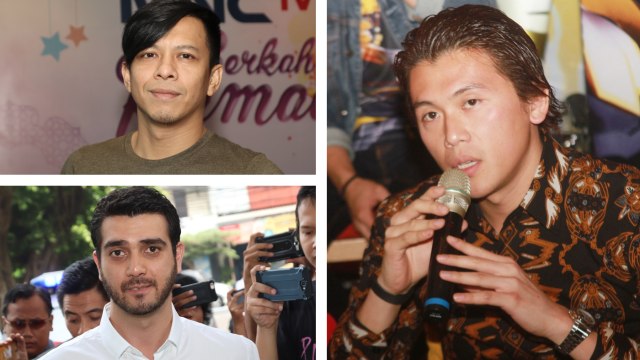 Sederet pria yang dikabarkan pernah menjalin hubungan dengan Luna Maya: Ariel Noah, Fachri Albar, Reino Barack. (Foto: Munady Widjaja)