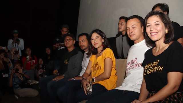 Konferensi pers pemain film Aruna dan Lidahnya, Kamis (20/9/2018). (Foto: Munady Widjaja)