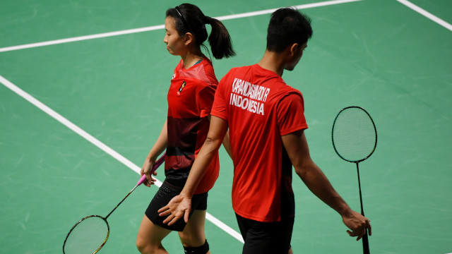 Ricky/Debby di Asian Games 2018. (Foto: MONEY SHARMA / AFP)