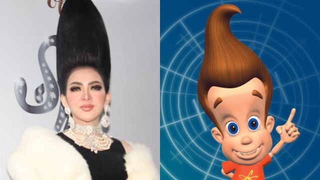 Netizen Bandingkan Jambul Khatulistiwa Syahrini dengan 4 Tokoh Kartun (4)
