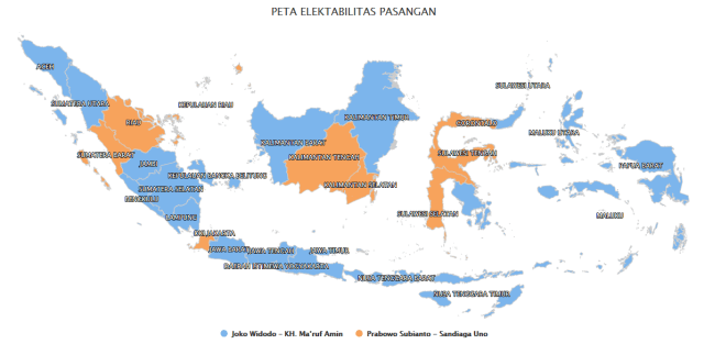Survei: Jokowi-Ma'ruf Amin 47,42% vs Prabowo-Sandiaga Uno 32,58% (2)