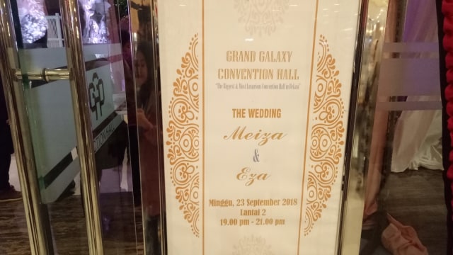 Acara resepsi pernikahan Eza Gionino dan Meiza Aulia. (Foto: Ainul Qalbi/kumparan)