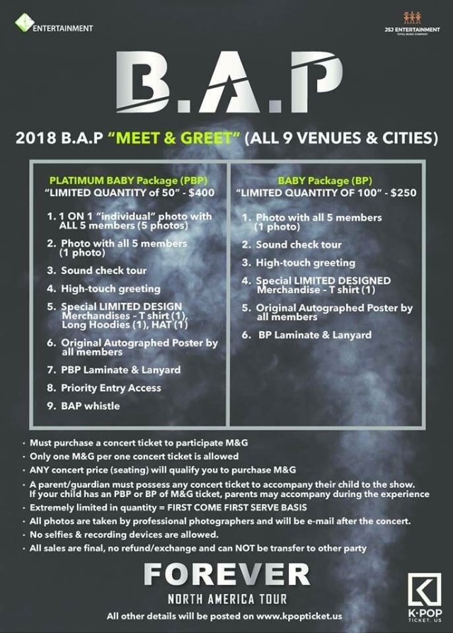 B.A.P Rilis Harga Meet & Greet Tambahan dalam Tur Konser Amerika Utara (1)