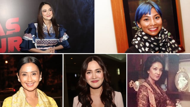 5 aktris yang perankan tokoh horor di film: Luna Maya, Shareefa Danish, Ayu Laksmi, Shandy Aulia, dan Farida Pasha. (Foto: Munady Widjaja, Dok. Istimewa)