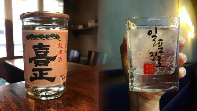 Perbedaan sake dan soju. (Foto: Instagram/@cupsake47japan , Instagram/@zoefully.k)