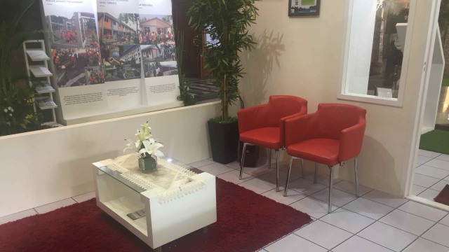 Pameran Rumah Instan Sederhana Sehat (Risha) Kemenpupr di JCC Jakarta, Selasa (26/9).  (Foto: Nurul Nur Azizah/kumparan)