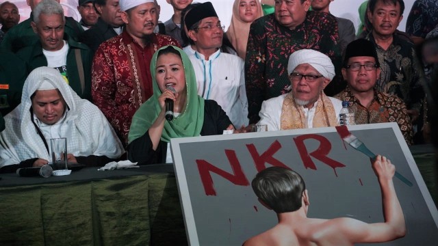 Konsorsiun Kader Gus Dur deklarasikan dukung paslon nomori urut 1 Joko Widodo dan Ma'ruf Amin. (Foto: Fanny Kusumawardhani/kumparan)