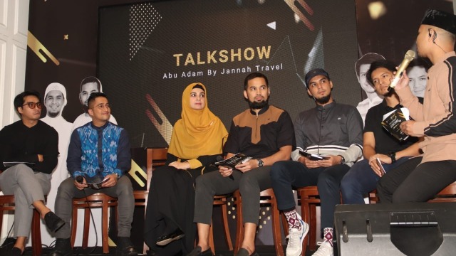 Irfan Hakim di konferensi pers agen travel umrah, Abu Adam (Foto: Munady Widjaja)