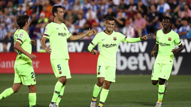 Selebrasi gol dari Coutinho. (Foto: REUTERS/Sergio Perez)