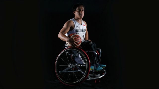 Atlet basket difabel Indonesia, Arifin usai latihan di Solo. (Foto: Aditia Noviansyah/kumparan)