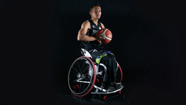 Atlet basket difabel Indonesia, Danu usai latihan di Solo. (Foto: Aditia Noviansyah/kumparan)
