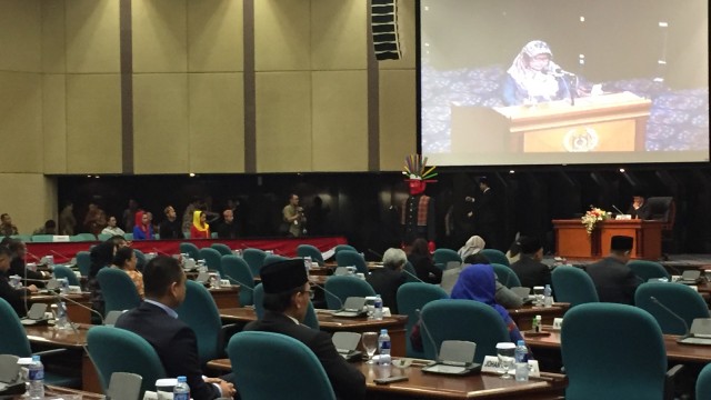 Suasana rapat paripurna di DPRD DKI, Jakarta, Kamis (27/9/2018). (Foto: Moh Fajri/kumparan)