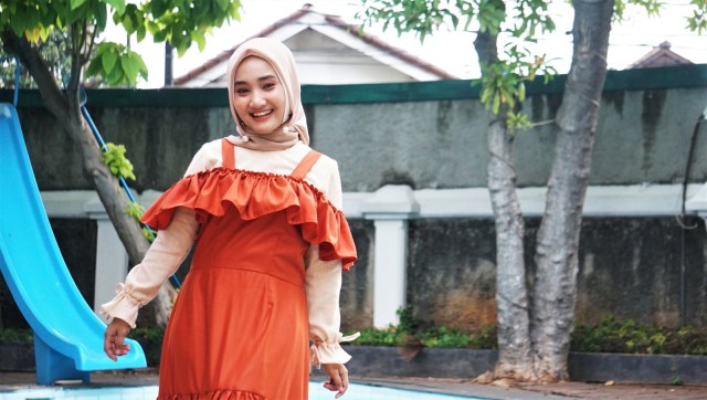 Fatin saat rilis single terbaru di kumparan. (Foto: Abil Achmad Akbar/kumparan)