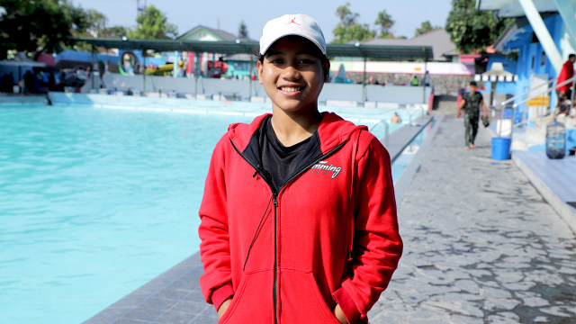 Atlet renang Asian Para Games 2018, Syuci Indriani. (Foto: Charles Brouwson/kumparan)
