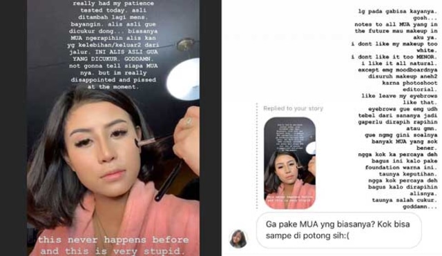 Alis Dicukur Makeup Artist, Awkarin Marah (1)