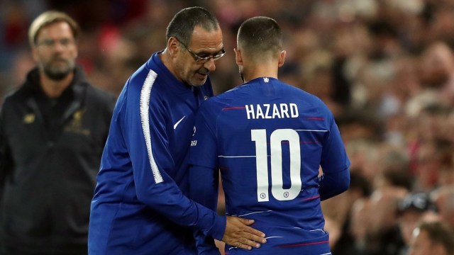 Hazard merasa lebih nyaman bermain di bawah asuhan Sarri. (Foto: Reuters/Lee Smith)