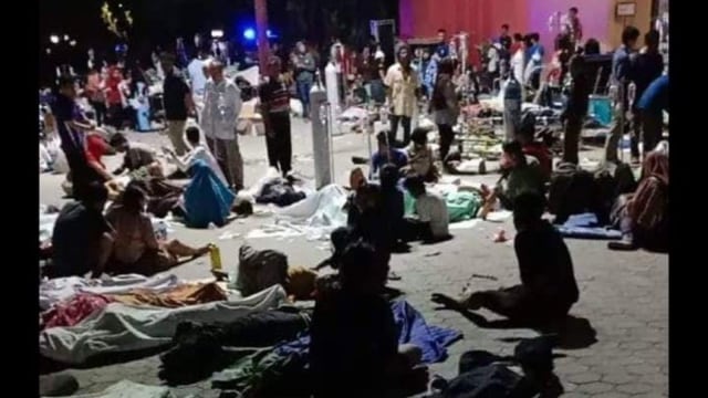 Kondisi para korban akibat gempa Palu (Foto: Twitter @Kadir_Karding)