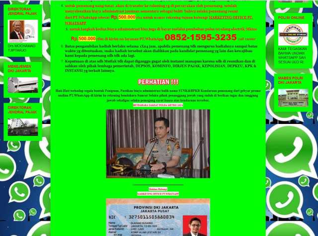 Mode penipuan melalui blog (Foto: istimewa)