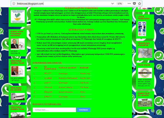 Mode penipuan melalui blog (Foto: istimewa)